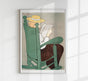 Woman Reading in a Rocking Chair – Vintage Poster von Edward Penfield