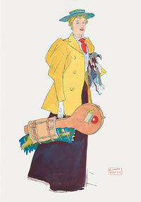 Woman holding dog and stuffs by Edward Penfield – Vintage Kunstdruck — Ansicht 3