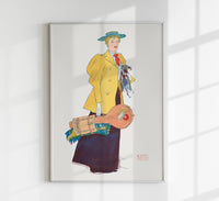Woman holding dog and stuffs by Edward Penfield – Vintage Kunstdruck — Ansicht 1