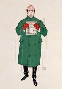 Man reading book by Edward Penfield – Vintage Poster Art Print — Ansicht 3