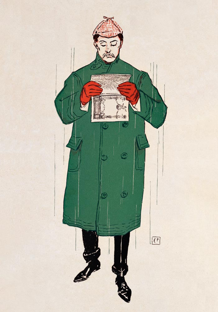 Man reading book by Edward Penfield – Vintage Poster Art Print — Ansicht 3