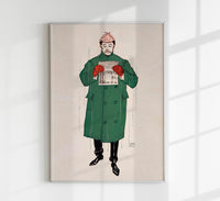 Man reading book by Edward Penfield – Vintage Poster Art Print — Ansicht 1