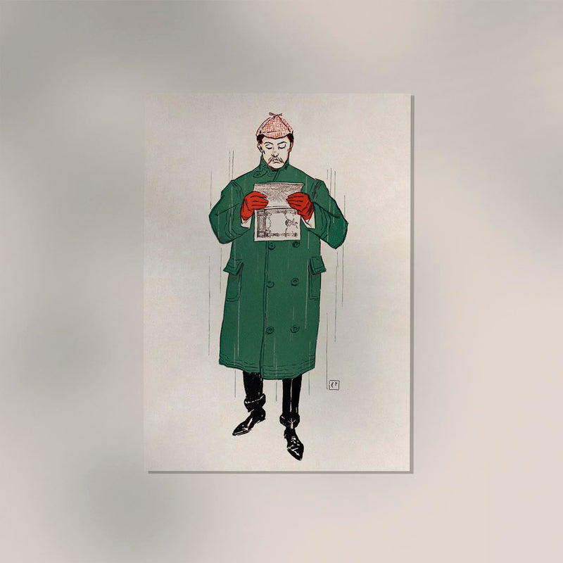Man reading book by Edward Penfield – Vintage Poster Art Print — Ansicht 2