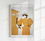 Woman picking up bathing suits – Vintage Poster von Edward Penfield
