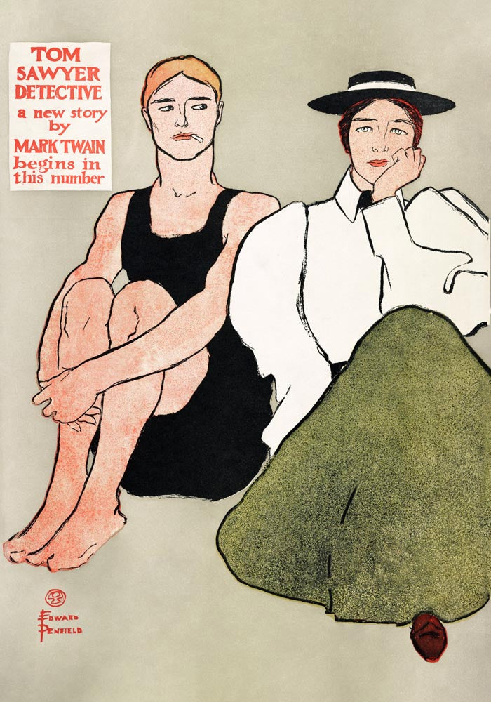 Two Seated Women von Edward Penfield – Vintage Kunstdruck — Ansicht 3