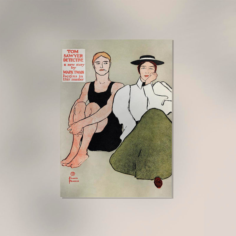 Two Seated Women von Edward Penfield – Vintage Kunstdruck — Ansicht 2