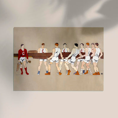 College Rowing Club Poster by Edward Penfield - Vintage Art Print