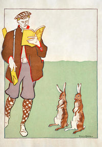 Man Reading a Book with Hares – Edward Penfield Poster — Ansicht 3