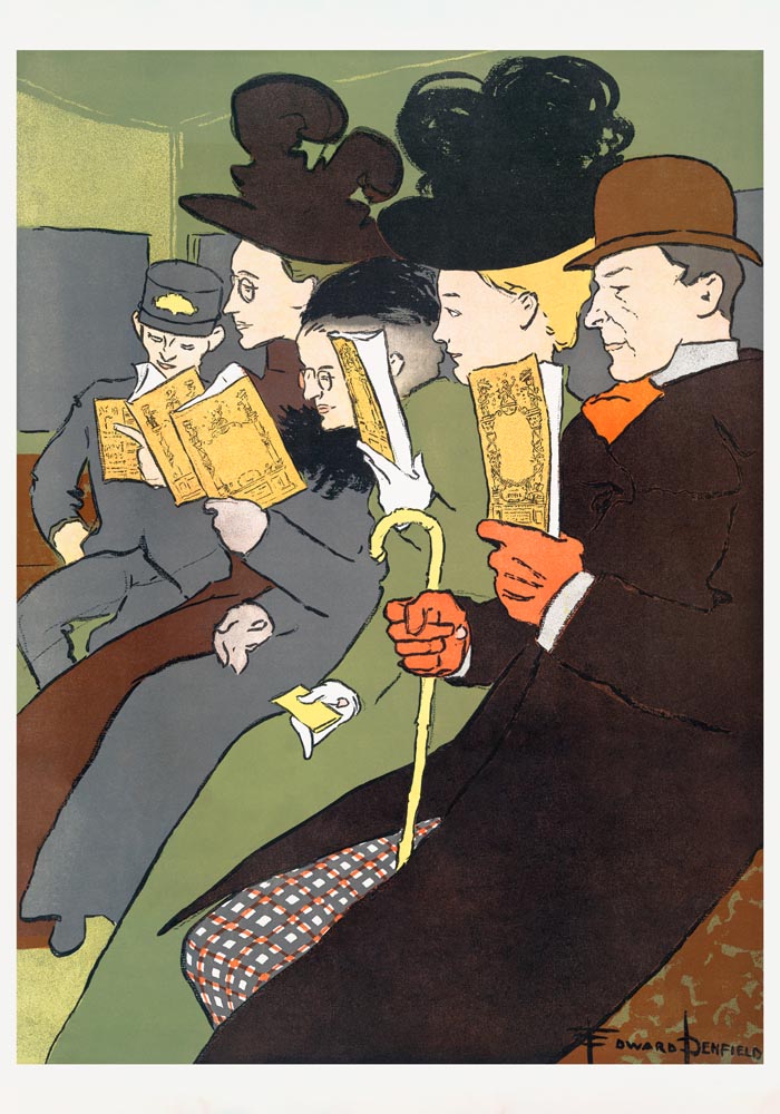 People reading books by Edward Penfield – Vintage Kunstdruck — Ansicht 3