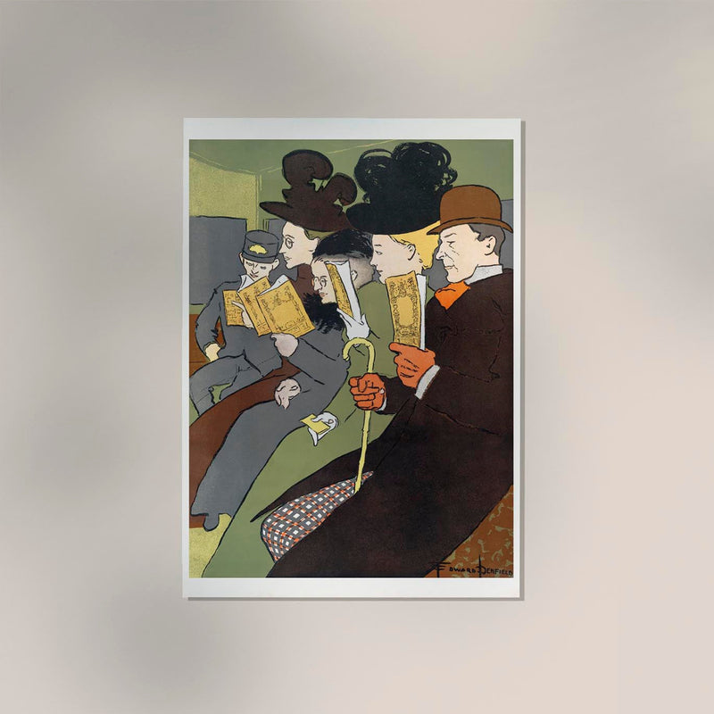 People reading books by Edward Penfield – Vintage Kunstdruck — Ansicht 2