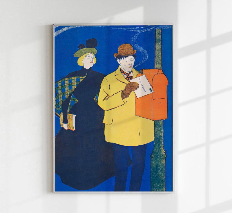 Man and Woman Sending Letter – Vintage Poster by Edward Penfield — Patroa Studio