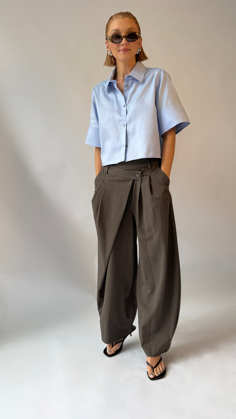 Bay – Business Bluse Halbarm | Bügelleichte Baumwolle | Professioneller Stil — Mondbrand
