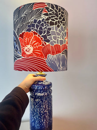 Vintage DDR-Vase als Tischlampe
