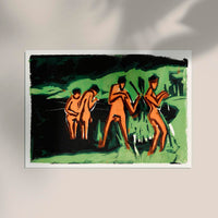 Bathers Throwing Reeds by Ernst Kirchner – Fine Art Print on Canvas — Ansicht 3