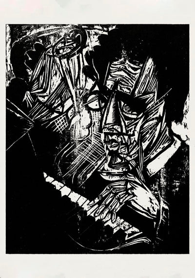 Composer Klemperer – Expressionistischer Holzschnitt Fine Art Print Kirchner