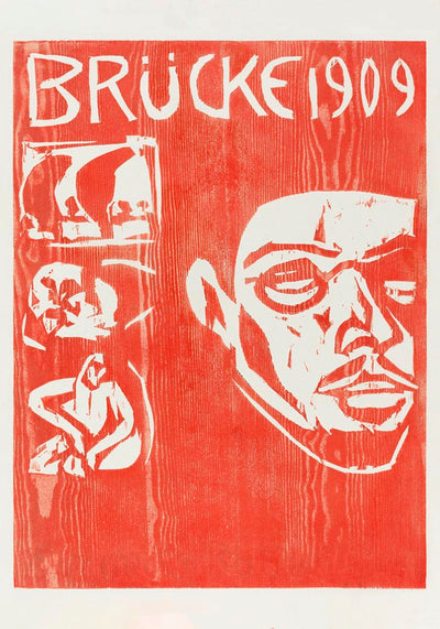 Fourth Yearbook of the Brücke by Ernst Kirchner – Expressionist Art Poster on Canvas