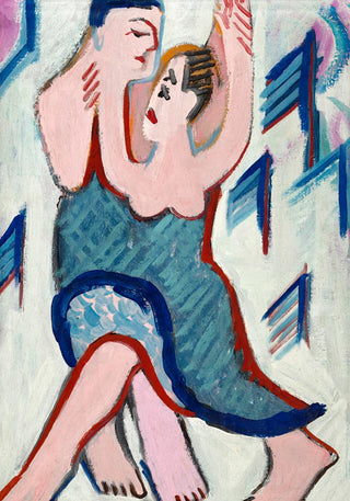 Dancing Couple in the Snow – Ernst Kirchner | Fine Art Print | Expressionistische Winterszene