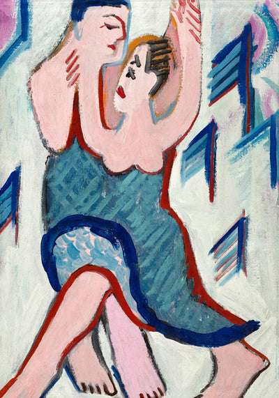 Dancing Couple in the Snow – Ernst Kirchner Fine Art Print Expressionismus