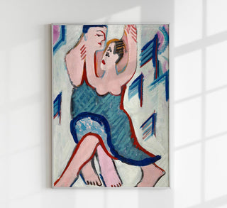 Dancing Couple in the Snow – Ernst Kirchner | Fine Art Print | Expressionistische Winterszene