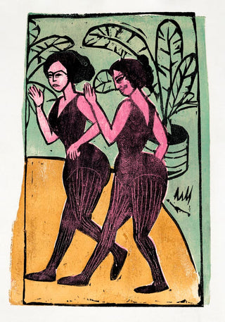 English Step Dancers Art Print – 225g Fine Art Paper | Ausdrucksstark | Klassisches Motiv