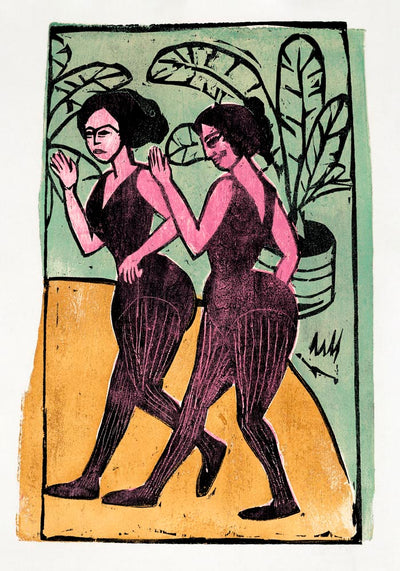 English Step Dancers Art Print – 225g Fine Art Paper, Ernst Kirchner Expressionismus