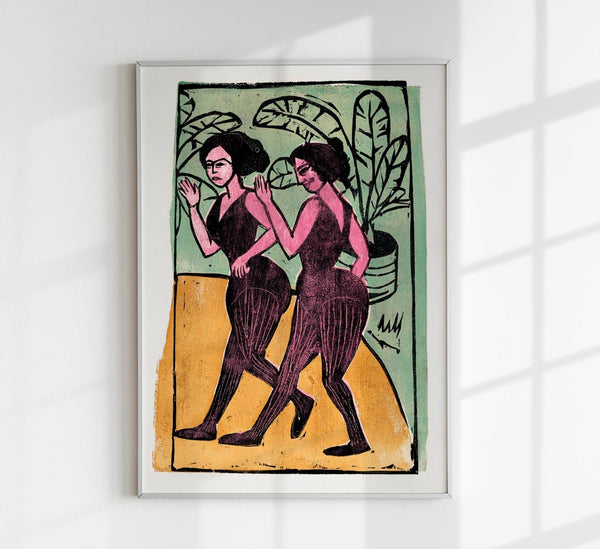 English Step Dancers Art Print – 225g Fine Art Paper, Ernst Kirchner Expressionismus