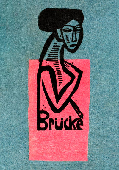 Exhibition Poster of The Bridge by Ernst Kirchner – Expressionist
