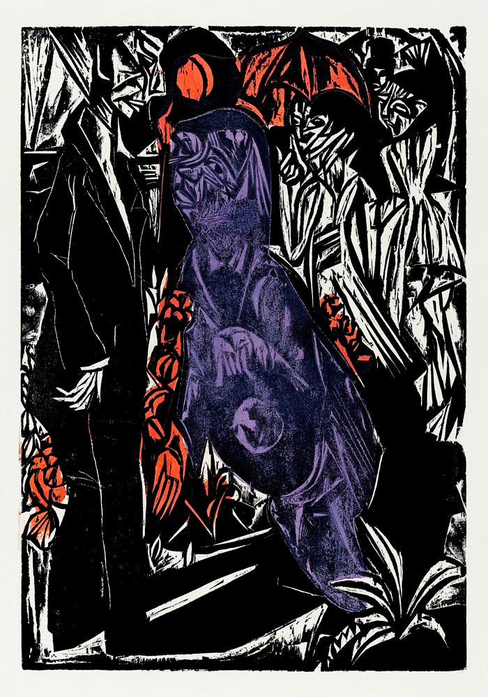 The Sale of His Shadow by Ernst Kirchner – Expressionist Graphic Fine Art Poster — Ansicht 3