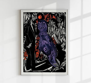 Expressionistisches Figurenmotiv mit markanter Schatten-Metapher nach Ernst Kirchner, als detailreicher Fine-Art-Kunstdruck für kunstorientierte Wohn-, Arbeits- und Galerieräume.
