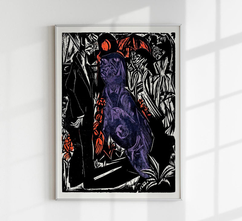The Sale of His Shadow by Ernst Kirchner – Expressionist Graphic Fine Art Poster — Patroa Studio