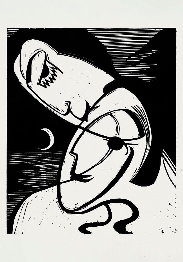 The Kiss by Ernst Kirchner – Fine Art Print Expressionismus Premiumqualität — Ansicht 3
