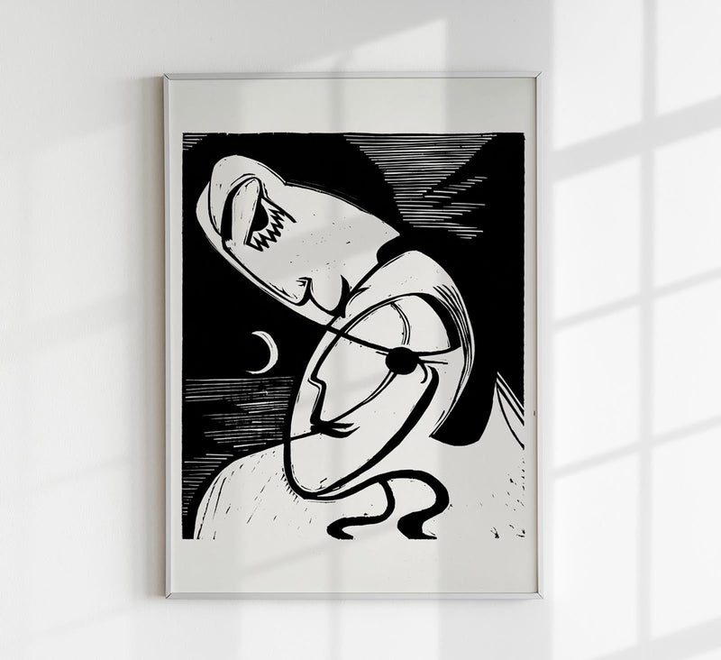 The Kiss by Ernst Kirchner – Fine Art Print Expressionismus Premiumqualität — Patroa Studio