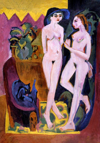 Two Nudes in a Room by Ernst Kirchner – Fine Art Print UV-resistent Canvas — Ansicht 3