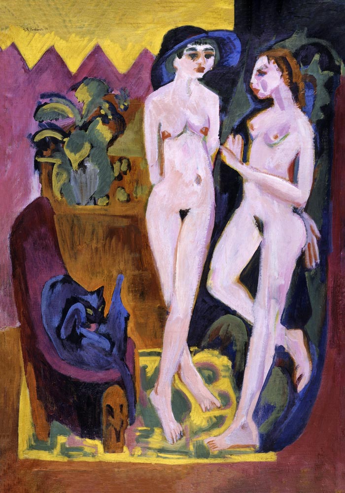 Two Nudes in a Room by Ernst Kirchner – Fine Art Print UV-resistent Canvas — Ansicht 3