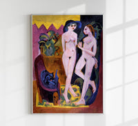 Two Nudes in a Room by Ernst Kirchner – Fine Art Print UV-resistent Canvas — Ansicht 1