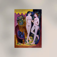 Two Nudes in a Room by Ernst Kirchner – Fine Art Print UV-resistent Canvas — Ansicht 2