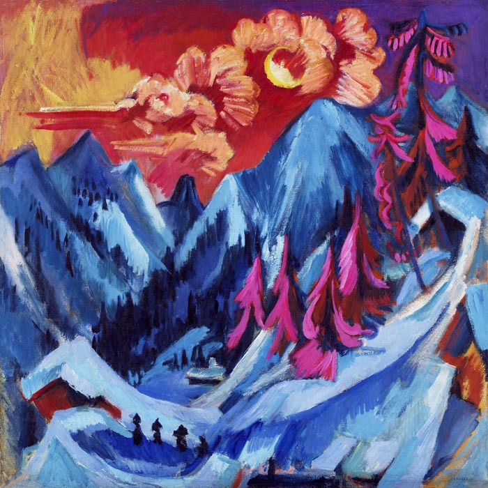 Winter Landscape in Moonlight – Kunstdruck Ernst Kirchner — Ansicht 3