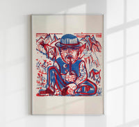 Smoking Peasant by Ernst Kirchner – Expressionismus Kunstdruck — Ansicht 1