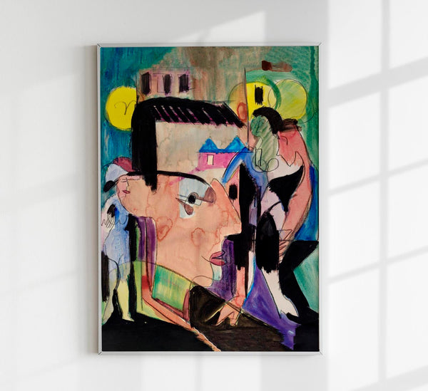 Self-Portrait by Ernst Kirchner | Expressionistischer Kunstdruck Handgefertigt Berlin