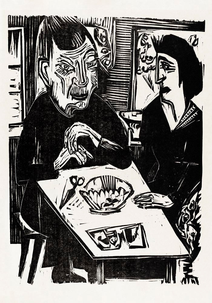 Old and Young Woman by Ernst Kirchner – Expressionist Art Poster — Ansicht 3