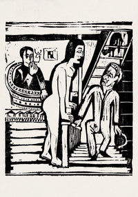 The Visit by Ernst Kirchner – Kunstdruck Lithografie — Ansicht 3
