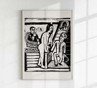 The Visit by Ernst Kirchner – Kunstdruck Lithografie — Ansicht 1