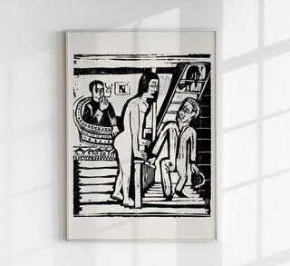 The Visit by Ernst Kirchner – Art Print Lithograph