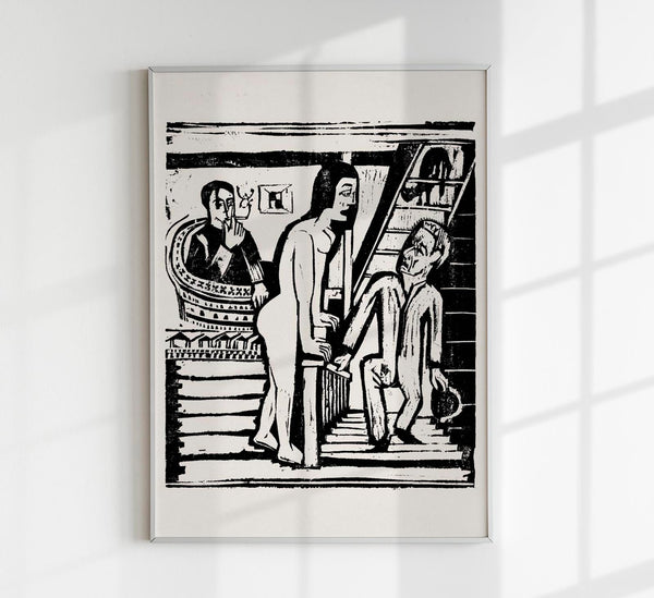 The Visit by Ernst Kirchner – Art Print Lithograph
