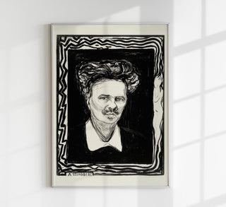 Edvard Munch "August Strindberg" Art Poster – Art Print