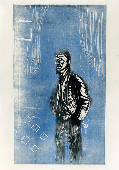 Edvard Munch Self-Portrait in Moonlight Art Poster – Kunstdruck