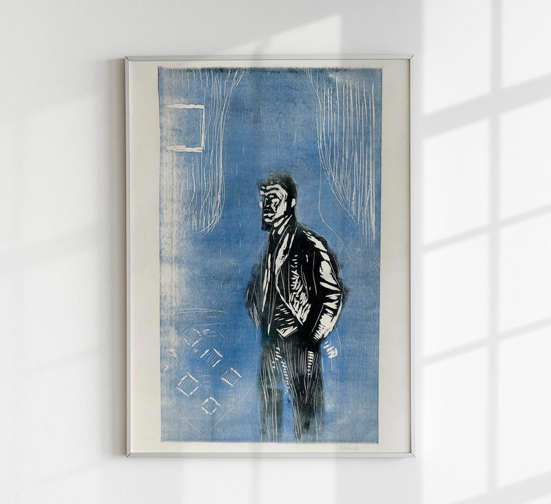Edvard Munch Self-Portrait in Moonlight Art Poster – Kunstdruck — Patroa Studio