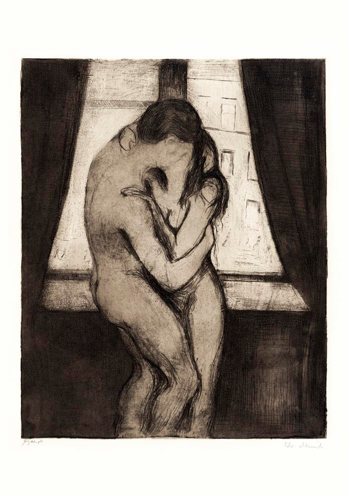 Edvard Munch The Kiss Art Poster – Art Print Expressionism — Ansicht 3
