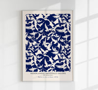 Doves in White and Blue – Art Exhibition Poster | Fine Art Print — Ansicht 1