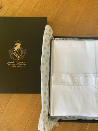 Bettwäsche Set Edelweiß Lace – 100% Baumwolle | Satin 300 TC | Bügelleicht